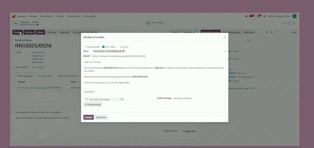 Facturare – ecran principal în Odoo