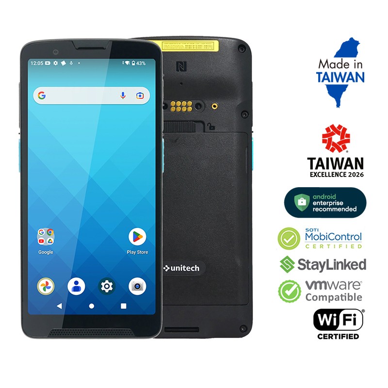 Terminal mobil Unitech EA660, Android 15, ecran 6", 5G, Wi-Fi 6E